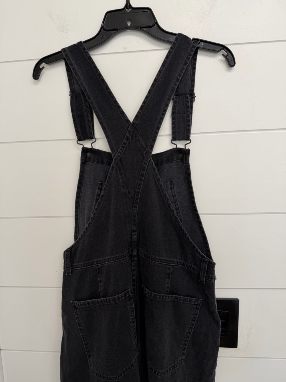 Free People We The Free Black Ziggy Denim Overalls Jumpsuit Size XS 36446 - Picture 9 of 16